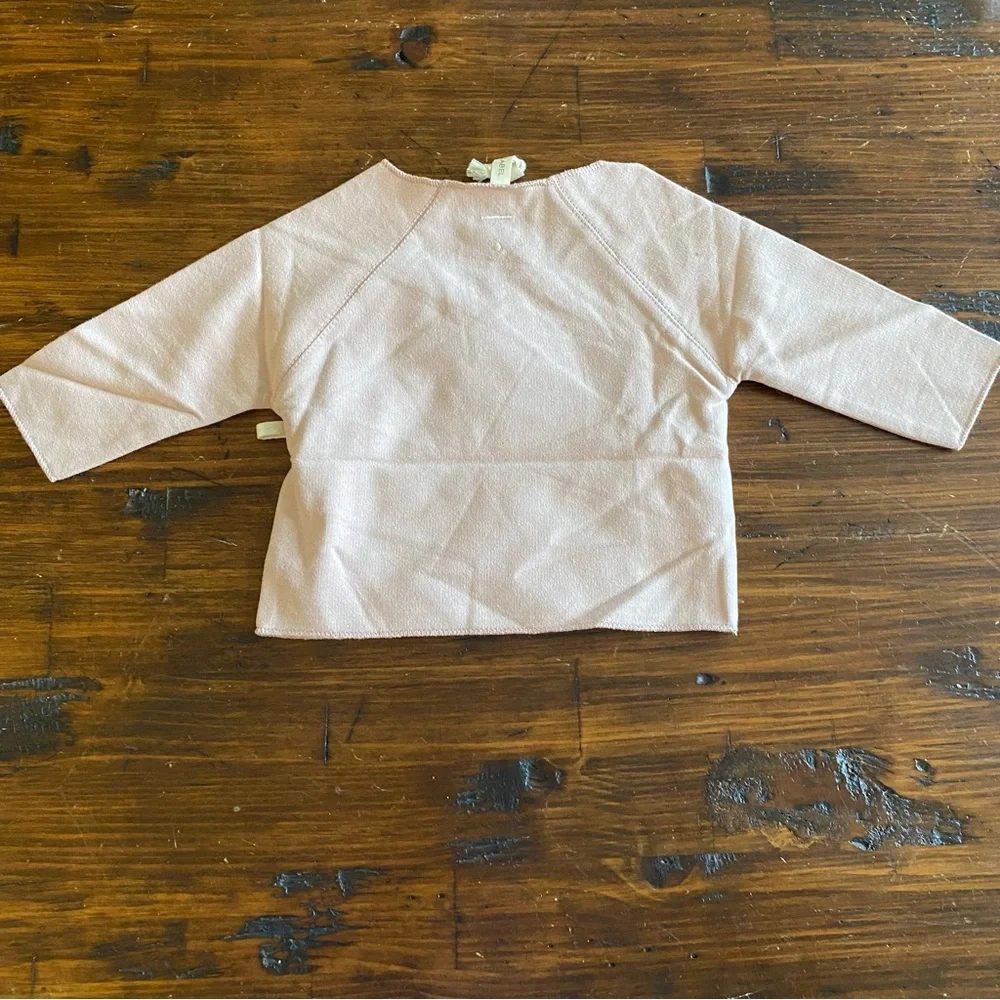 NWT Gray Label Crossover Top Tie Enclosure In VTG‎ Pink Baby Cardigan 1-3 Months